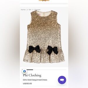 Gold Sequin Sleeveless Top with Black Bows